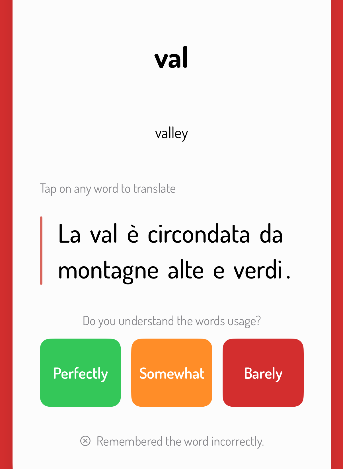 Sentence decoding in Contexto